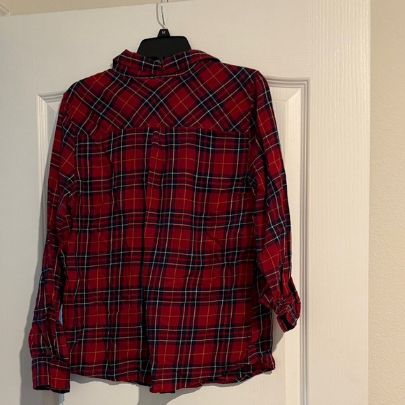 Confess Red and Blue Plaid Shirt size medium juniors - Picture 5 of 15